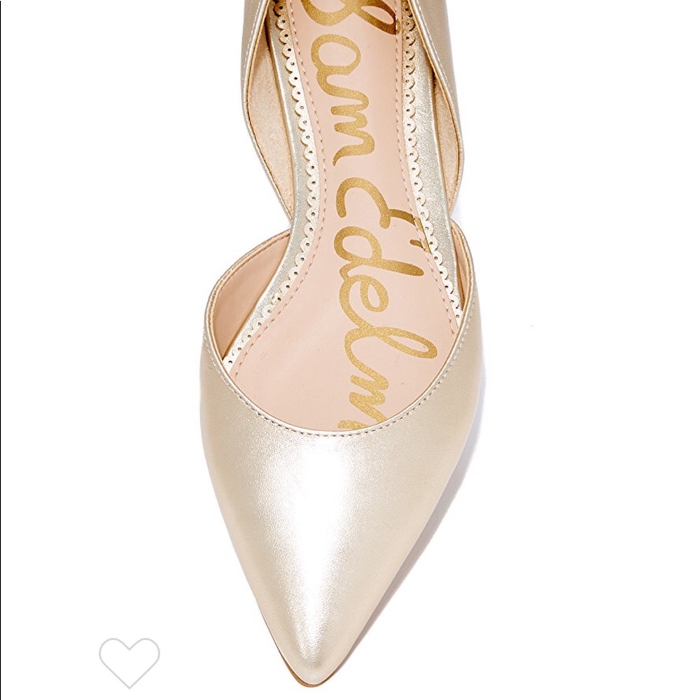 Sam Edelman Rodney d’orsay gold flats
